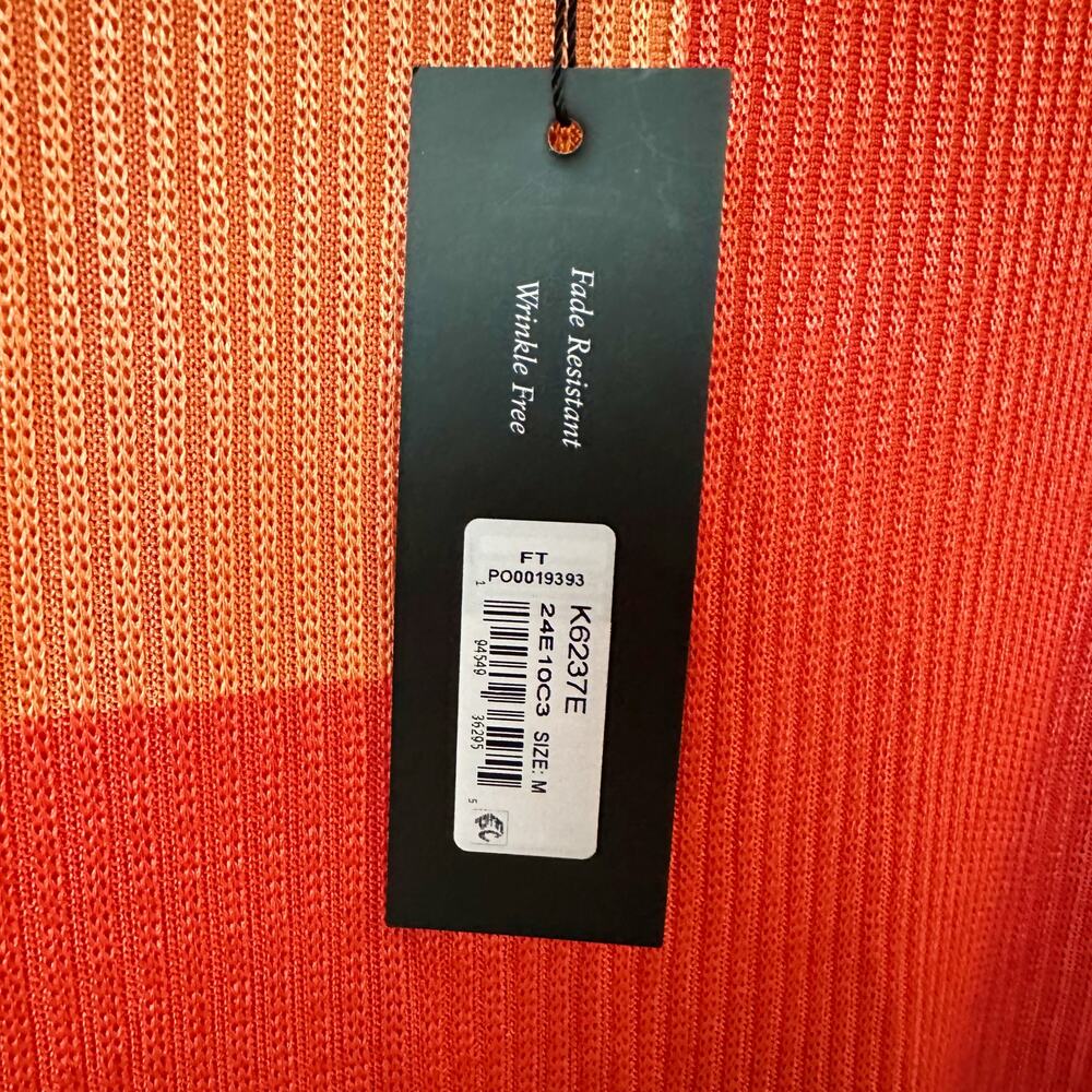 NWT Misook Colorblock Soft Knit Shift Dress in Orange White sz M - Picture 4 of 9